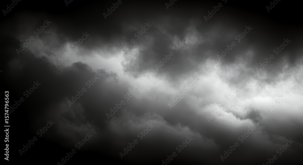 Obraz premium Dark Stormy Clouds Overcast Sky with Heavy Cloud Cover and Dramatic Lighting
