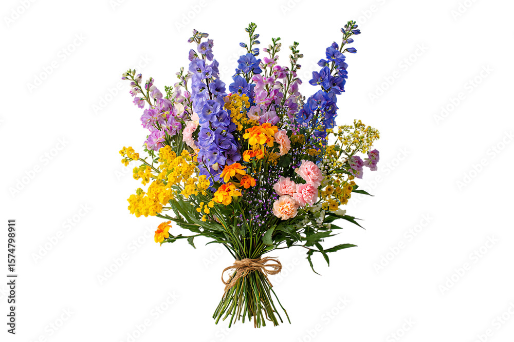 Obraz premium Colorful summer bouquet of flowers