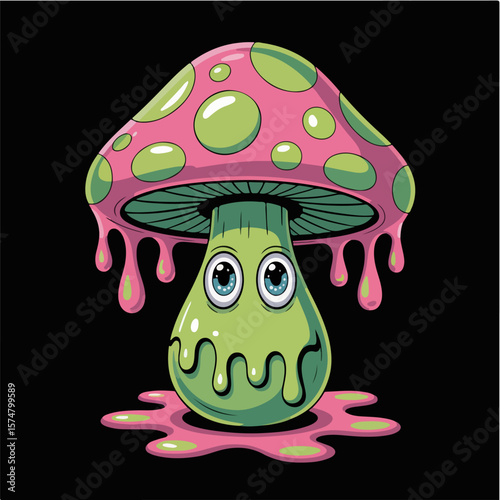 Psychedelic mushroom t shirt