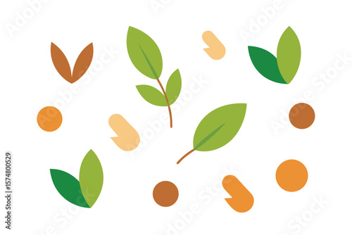 Vegan Grains And Plant Proteins Seamless Icons On