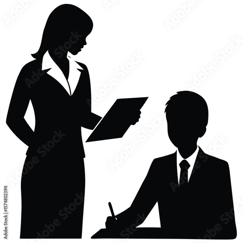 Minimalist Silhouette Businesswoman Supporting Child s Education and Future Success