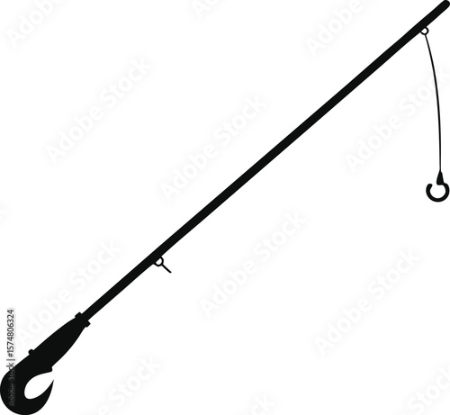 fishing rod isolated on white background