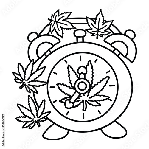Stoner, Stoner Girl, Bold and Easy Stoner Coloring Book, Weed Designs, Trippy Psychedelic, Vector Illustration, hand drawn, Bold and Easy Coloring Page, Marijuana