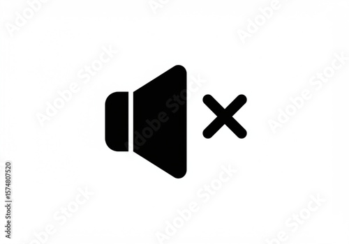 Muted speaker icon with a cross symbol indicating no sound