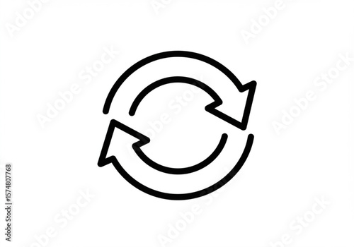 Circular arrows icon representing refresh reload or repeat process