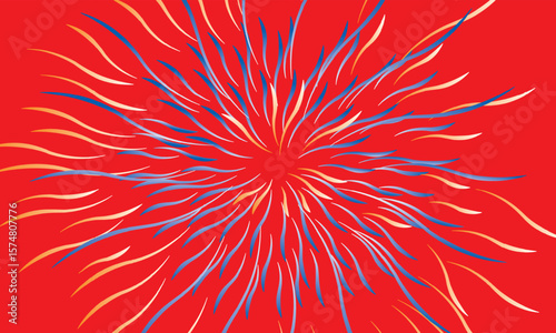 Abstract red and yellow floral background with natural textures and colorful patterns