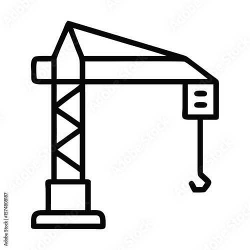 vector drawing of a house with a ladder