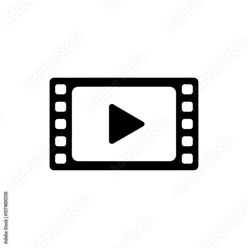 Iconic Symbol of Movie Magic The Classic Film Reel with a Play Button Beckons Viewers