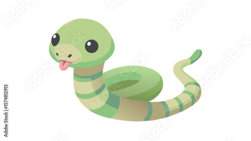 Cute cartoon snake illustration vector graphic design for kids children reptiles pet animal drawing 100 chars