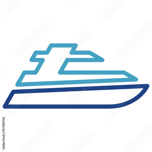 Simple icons of cruise ships, travel agents, ferries or focused on holiday cruises allow passengers to visit multiple destinations in one trip.
