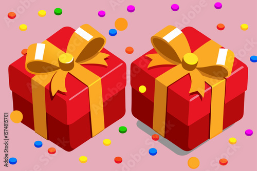 vector illustration of a gift box