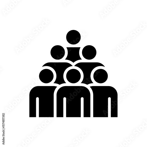 Iconographic Representation of a Hierarchical Organization or Group of People with a Leader at Top