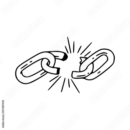 broken chain link symbol