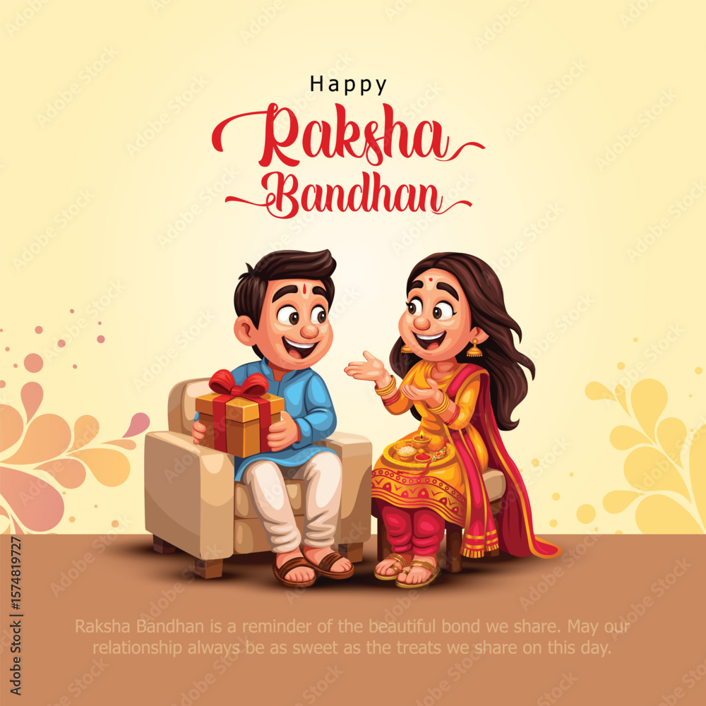 custom made wallpaper toronto digitalbeautiful raksha bandhan festival greeting card India. editable abstract vector illustration design