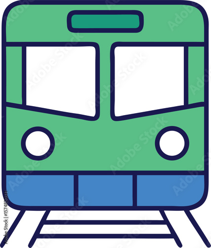 Train Front View Transportation Icon