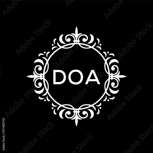 DOA Letter Initial Logo Design Template Vector Illustration