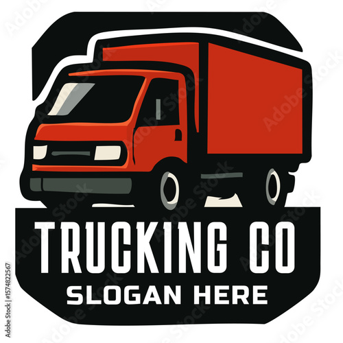 bold truck and transport vehicle company emblems