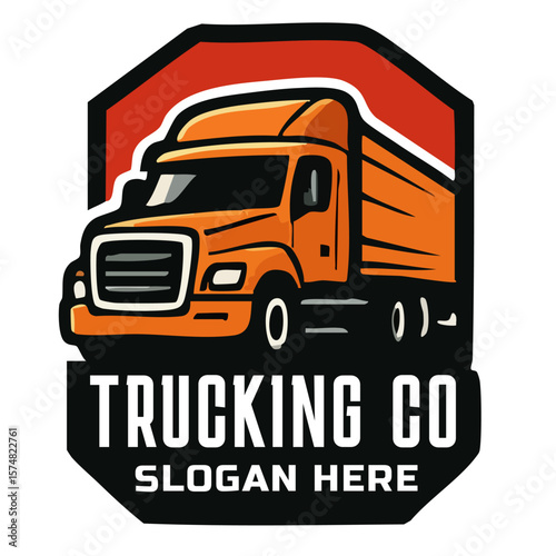 bold truck and transport vehicle company emblems
