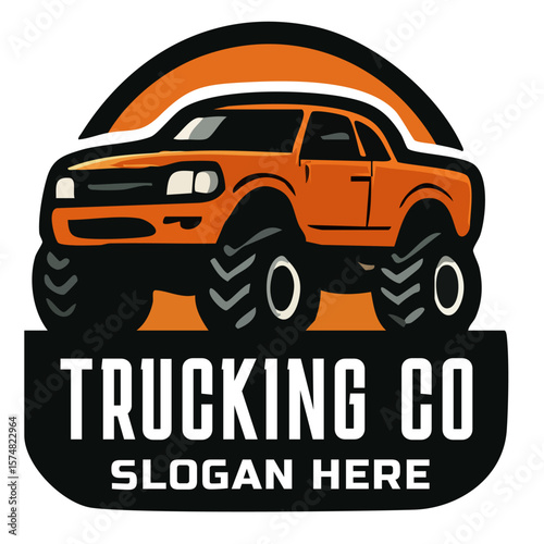 bold truck and transport vehicle company emblems