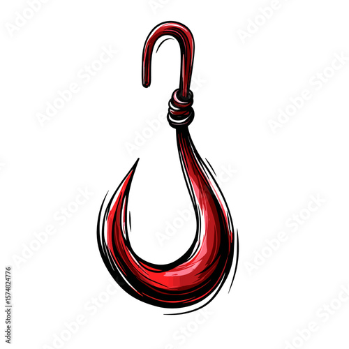 Fishing hook vector illustration 