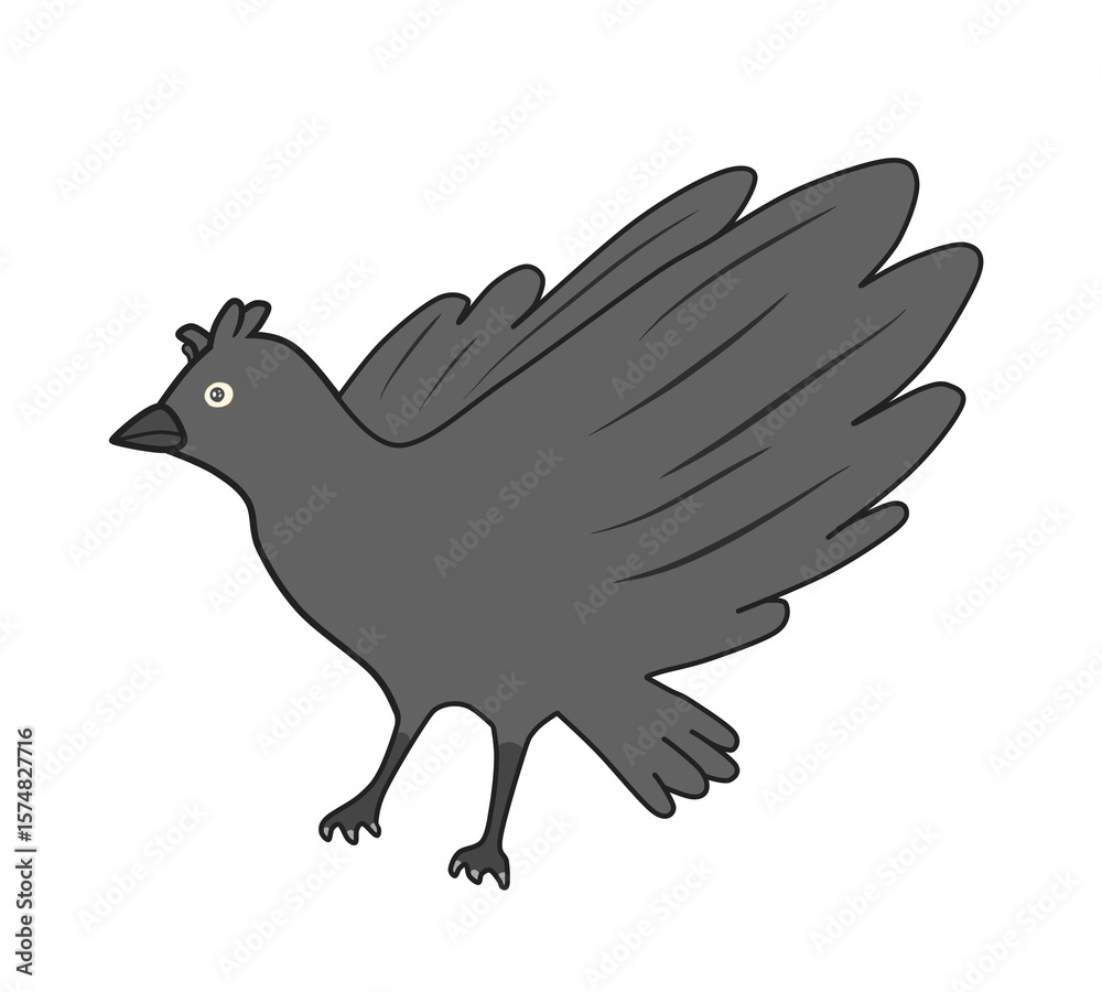Fototapeta premium Crow creature illustration design art