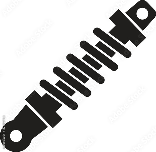 Illustration of Car Suspension Glyph Icon

