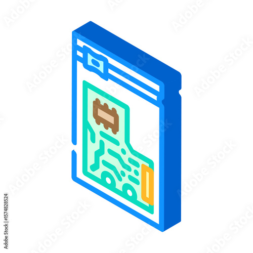pcb esd safe packaging isometric icon vector illustration