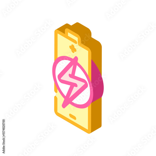 fast charging isometric icon vector illustration