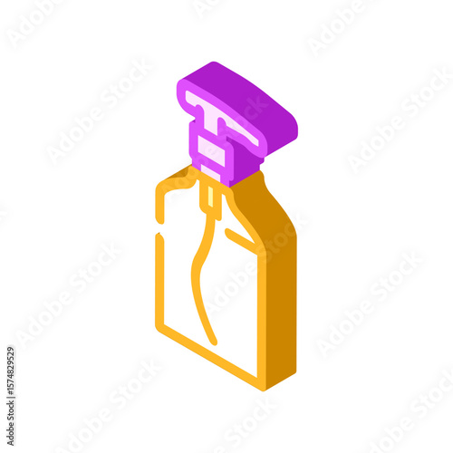 refillable soap bottle isometric icon vector illustration