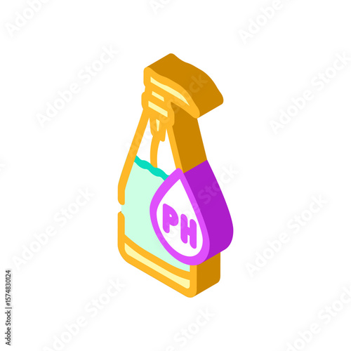 liquid soap ph balance symbol isometric icon vector illustration