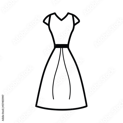 wedding dress vector illustration