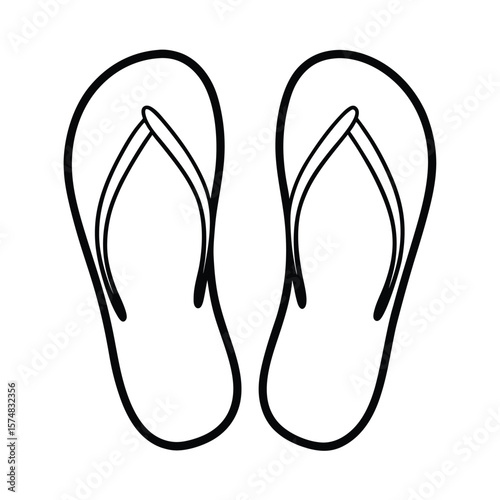 flip flops isolated on white