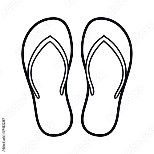 flip flops isolated on white