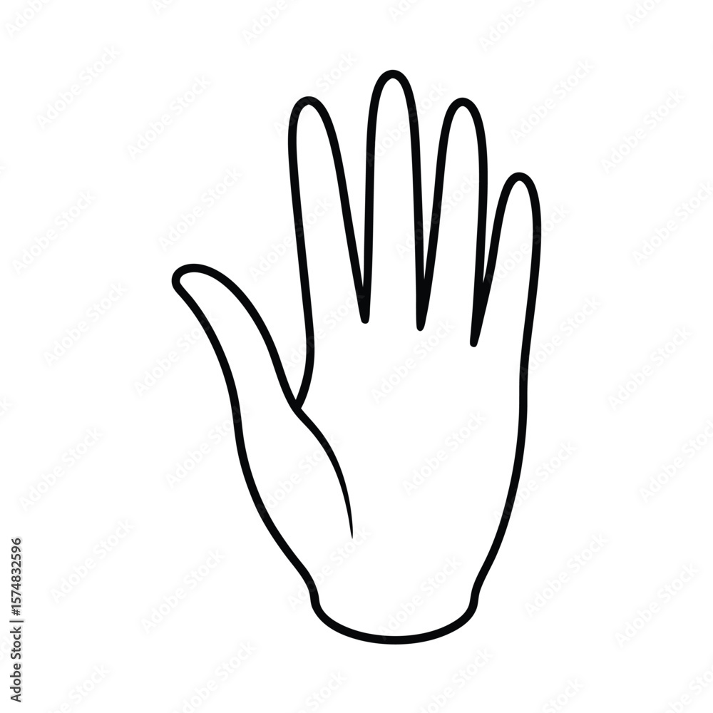 Obraz premium hand in the white background