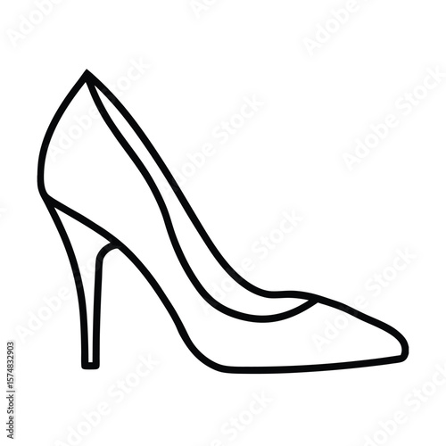 black high heel shoes icon