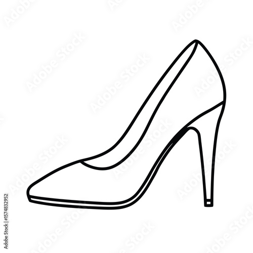 black high heel shoes