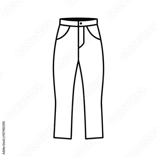 vector illustration of a fashion sketch of pants