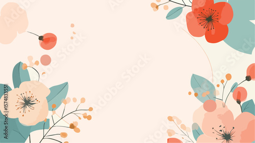 Elegant Geometric Flower Frame with Beautiful Semicircle Design