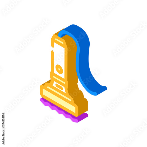 vibration sensor module isometric icon vector illustration