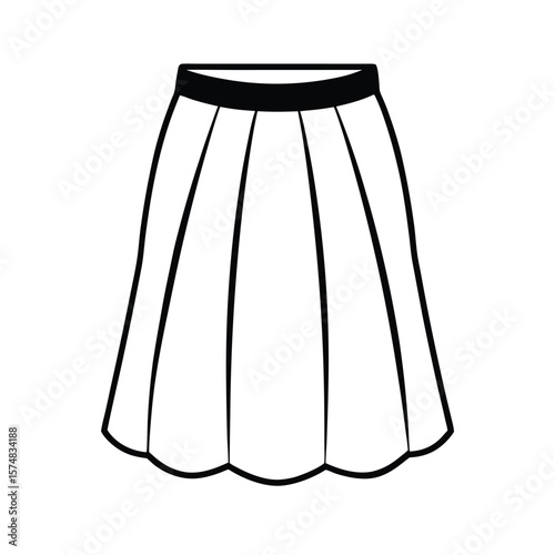 hand drawn skirt vector illustration