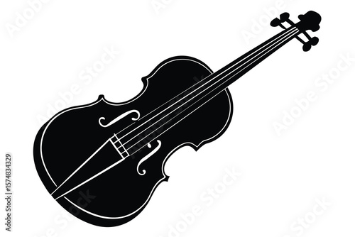 violin isolated on white