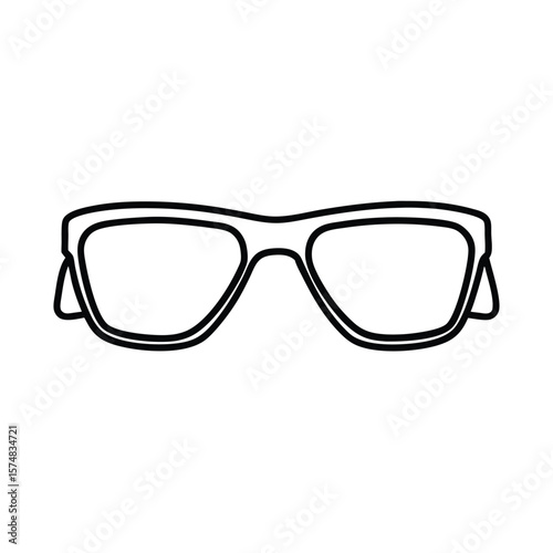 black sunglasses isolated on white