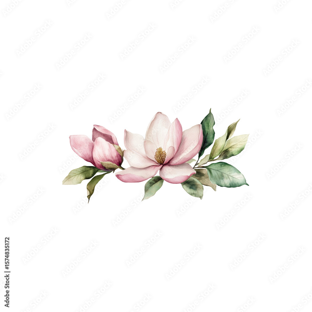 Obraz premium Pink lotus flower in full bloom with delicate petals and natural beauty isolated on white background