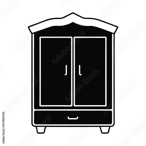 vector illustration of wardrobe