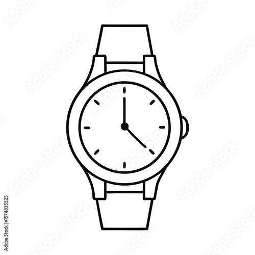 vector illustration of a wristwatch