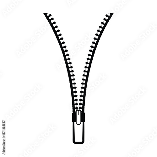 zipper isolated on white