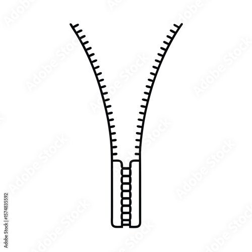 zipper isolated on white