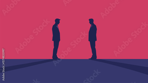 Intense Confrontation Between Shadowy Figures