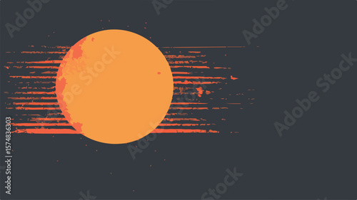 Vintage Sun Abstract Minimalist Background for Creative Projects