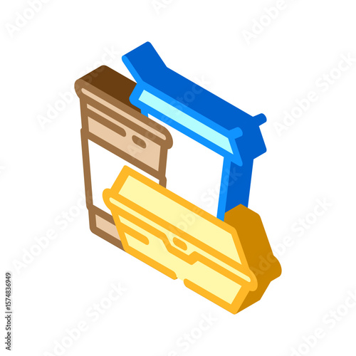 environmentally conscious packaging isometric icon vector illustration